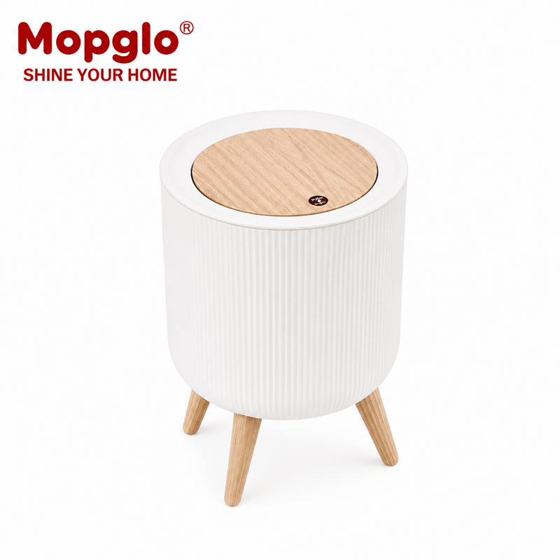 Push-Button Trash Can