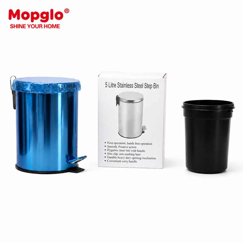 Stainless Steel Foot-Operated Trash Can